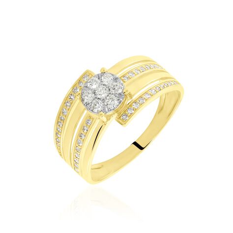 Bague Or Jaune Rosannah Diamants - Bagues avec pierre Femme | Histoire d’Or