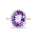 Bague Anna Or Blanc Amethyste Et Diamant - Bagues solitaires Femme | Histoire d’Or