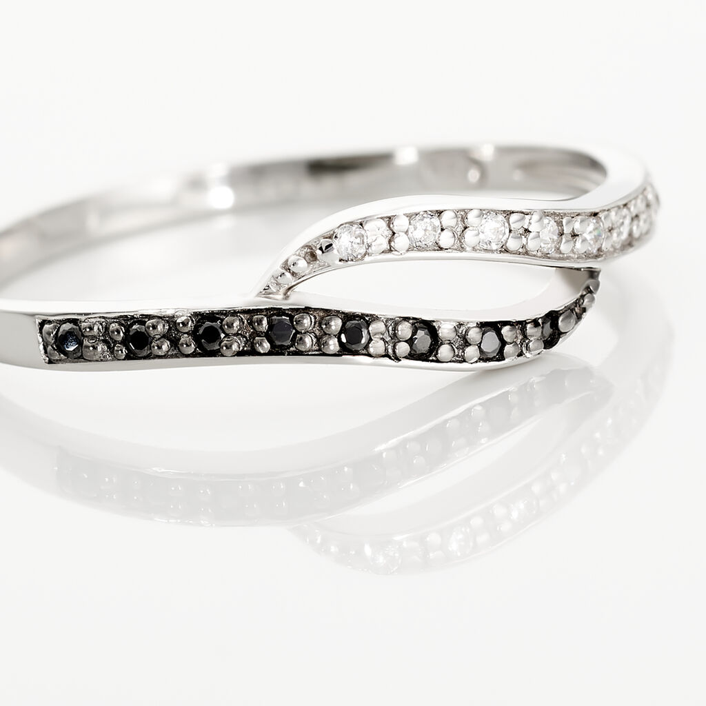 Bague Kateryn Argent Blanc Oxyde De Zirconium - Bagues avec pierre Femme | Histoire d’Or
