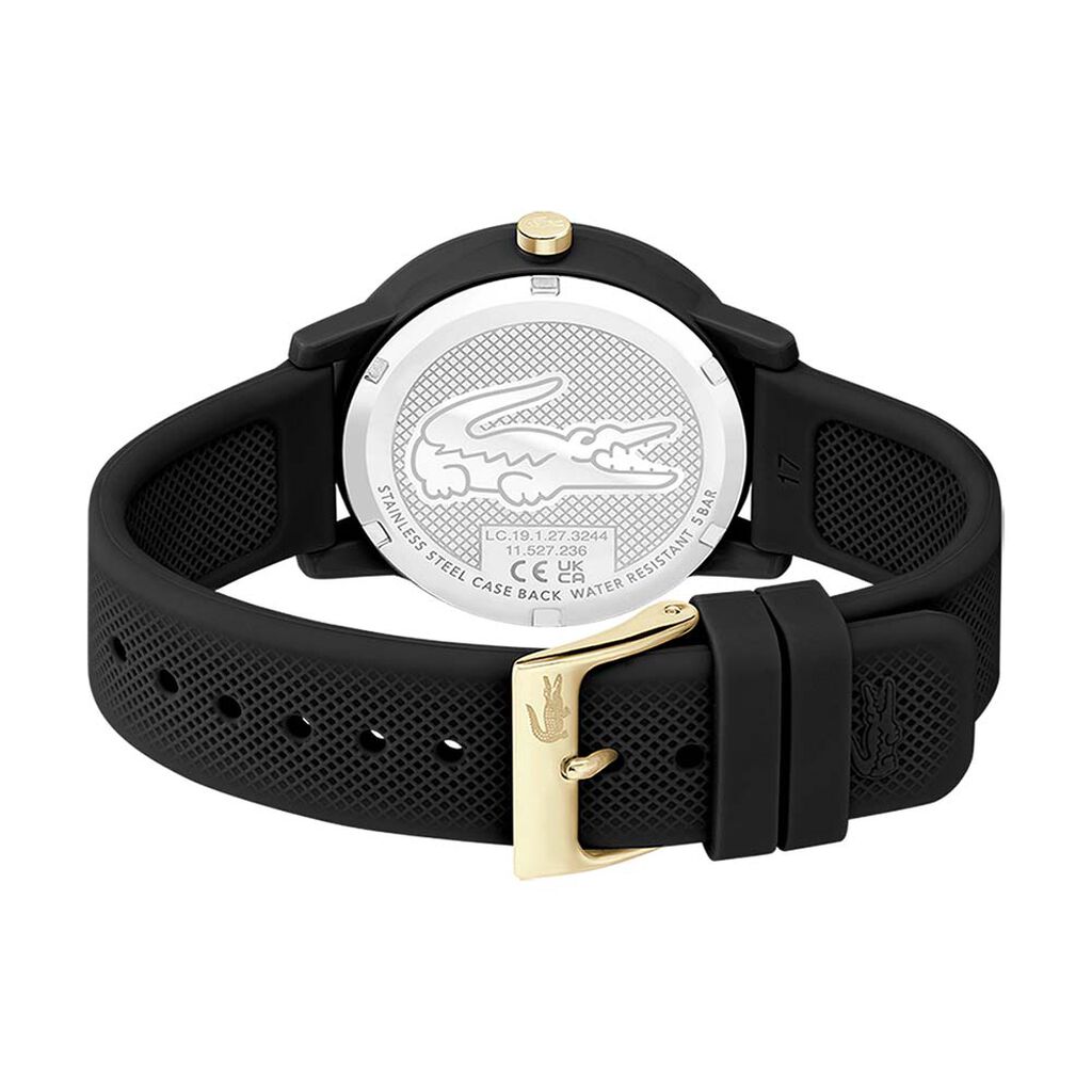 Montre Lacoste 12.12 Noir - Id&eacute;es cadeaux Femme | Histoire d&rsquo;Or
