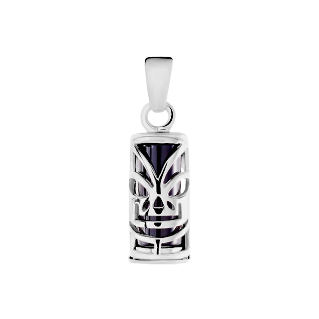 Pendentif Tiki Argent Blanc Onyx - Pendentifs Femme | Histoire d’Or