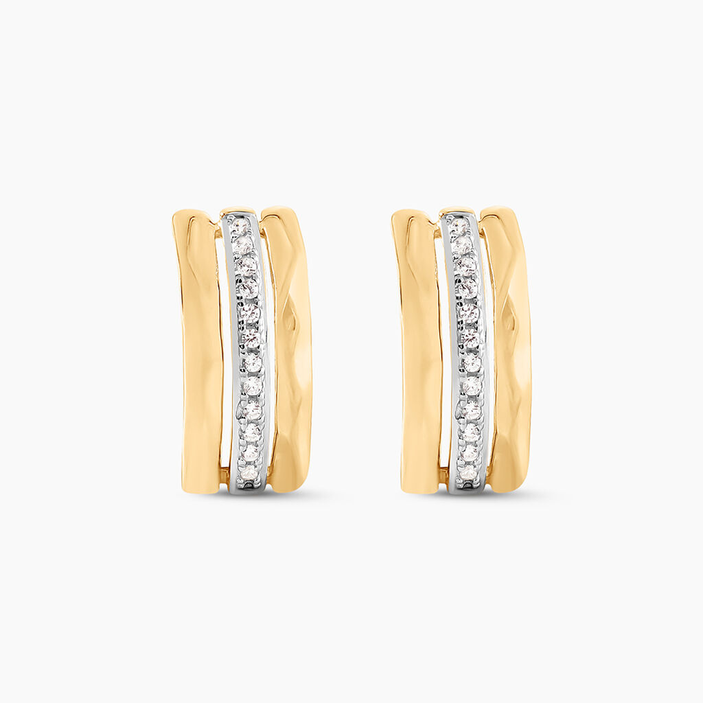 Boucles D'oreilles Pendantes Allyson Or Jaune Oxyde De Zirconium - Boucles d'oreilles pendantes Femme | Histoire d’Or