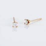 Boucles D'oreilles Puces Eddie Or Jaune Oxyde De Zirconium - Clous d'oreilles Femme | Histoire d&rsquo;Or