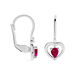 Boucles D'oreilles Danilo Or Blanc Rubis - Boucles d'oreilles pendantes Femme | Histoire d’Or