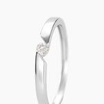 Bague Or Blanc Anilie Diamant - Bagues solitaires Femme | Histoire d&rsquo;Or