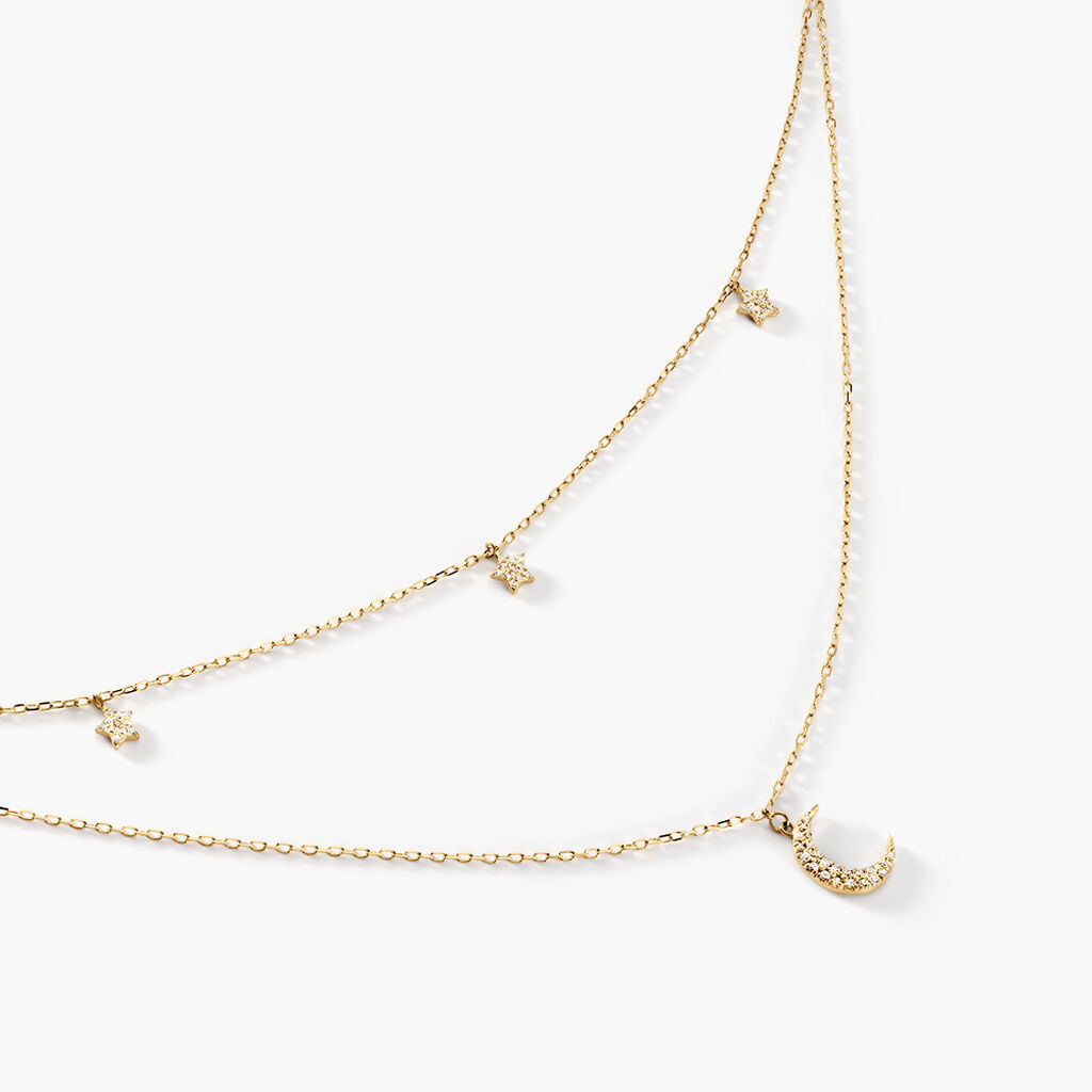 Collier Stellar Or Jaune Oxyde De Zirconium - Colliers Femme | Histoire d’Or