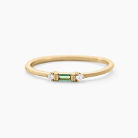 Bague Ylonna Plaque Or Jaune Oxyde De Zirconium