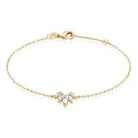 Bracelet Amazonia Plaqué Or Jaune Oxyde De Zirconium