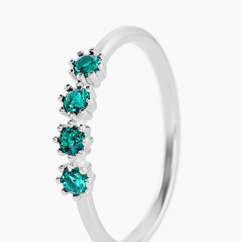 Bague Karrie Argent Blanc Oxyde De Zirconium - Bagues avec pierre Femme | Histoire d&rsquo;Or