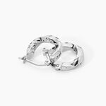 Cr&eacute;oles Argent Blanc Diane - Boucles d'oreilles cr&eacute;oles Femme | Histoire d&rsquo;Or