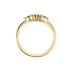 Bague Amazonia Plaqu&eacute; Or Jaune Oxyde De Zirconium - Bagues avec pierre Femme | Histoire d&rsquo;Or