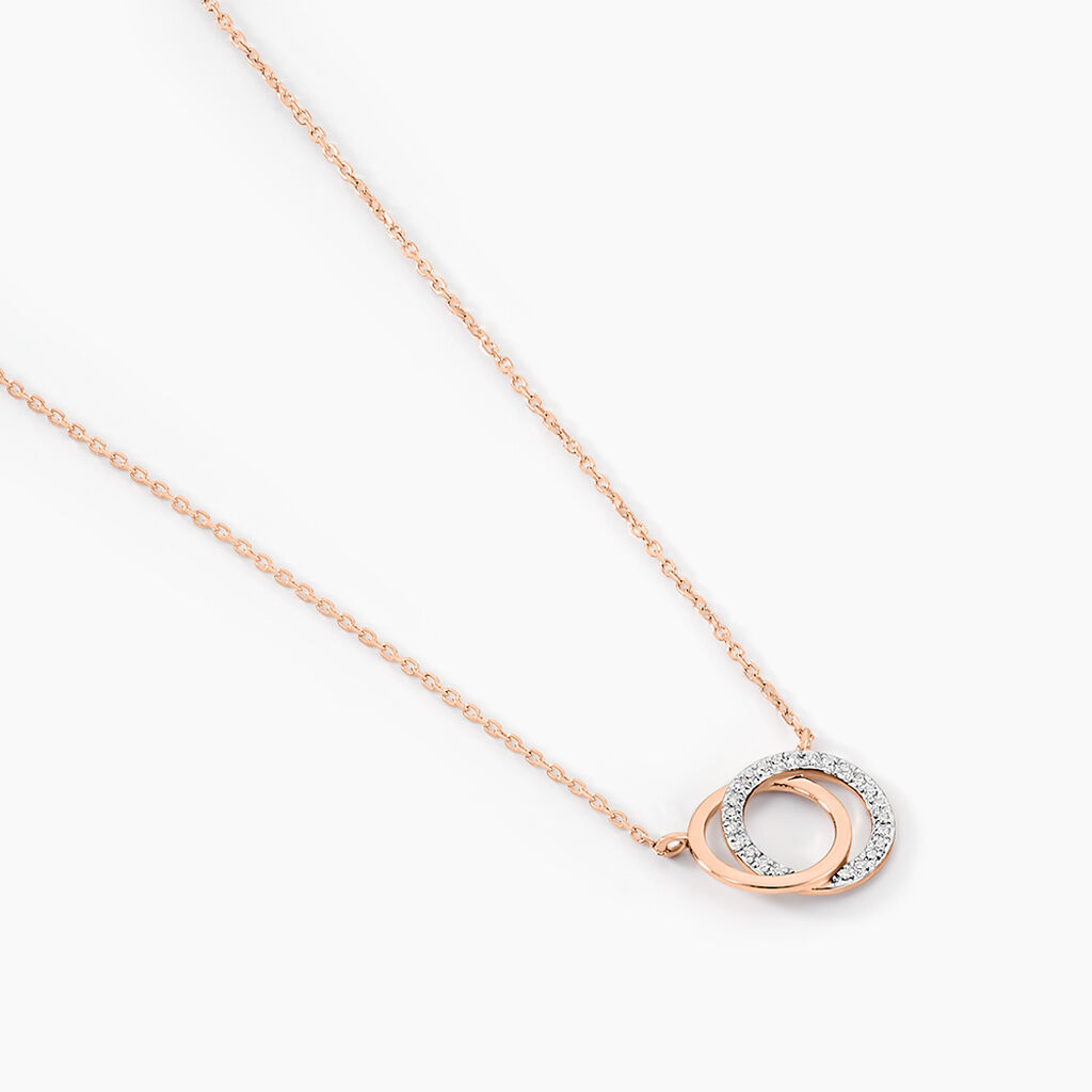 Collier Or Rose Tresha Diamants - Colliers Femme | Histoire d&rsquo;Or