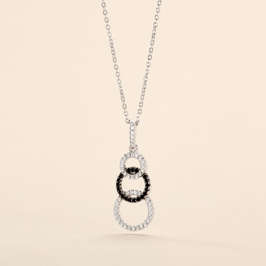 Collier Liyana Argent Blanc Oxyde De Zirconium - Colliers fantaisie Femme | Histoire d&rsquo;Or