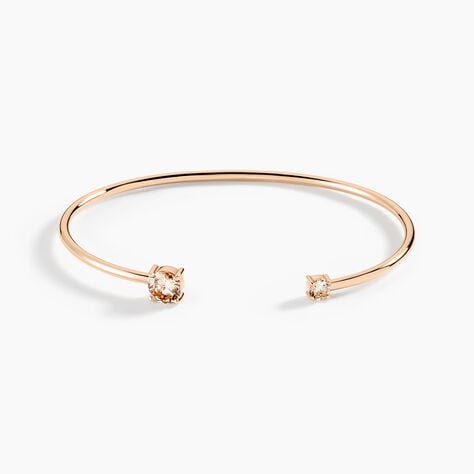 Bracelet Jonc Rio Argent Rose Oxyde De Zirconium - Bracelets joncs Femme | Histoire d&rsquo;Or