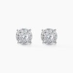 Boucles D'oreilles Puces Artemis Or Blanc Diamant - Clous d'oreilles Femme | Histoire d&rsquo;Or