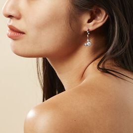 Créoles Disney Acier Blanc Strass - Boucles d'oreilles créoles Femme | Histoire d’Or