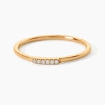 Bague Carmelia Plaqu&eacute; Or Jaune Oxyde De Zirconium - Bagues avec pierre Femme | Histoire d&rsquo;Or