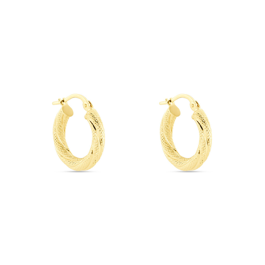 Créoles Clematis Or Jaune - Boucles d'oreilles créoles Femme | Histoire d’Or