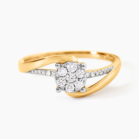 Bague Petunia Or Jaune Diamant - Bagues avec pierre Femme | Histoire d&rsquo;Or