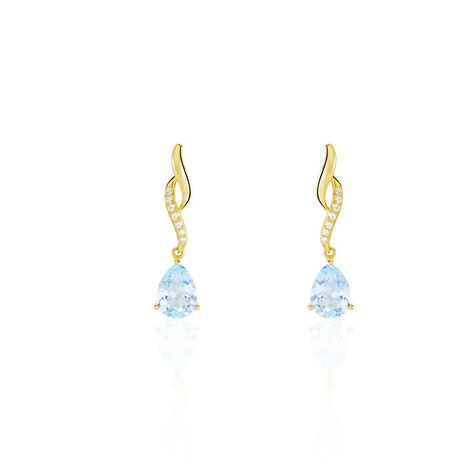 Boucles D'oreilles Pendantes Or Jaune Assaf Topaze - Boucles d'oreilles pendantes Femme | Histoire d’Or