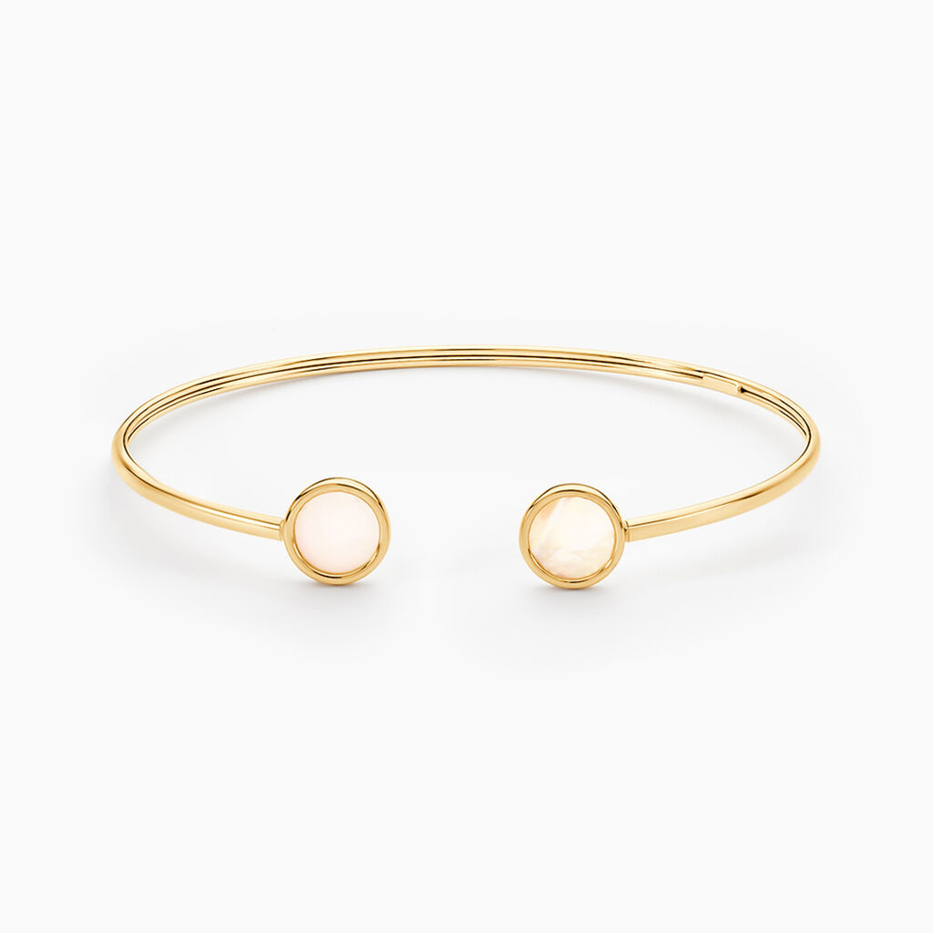 Bracelet Jonc Lucky Gems Or Jaune Nacre - Bracelets joncs Femme | Histoire d&rsquo;Or