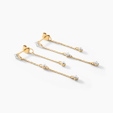Bijoux D'oreilles Or Jaune Eclat D'etoile Oxyde De Zirconium - Ear cuffs Femme | Histoire d&rsquo;Or