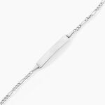 Bracelet Identit&eacute; Bebe Bartolomee Or Blanc - Bracelets Communion Enfant | Histoire d&rsquo;Or