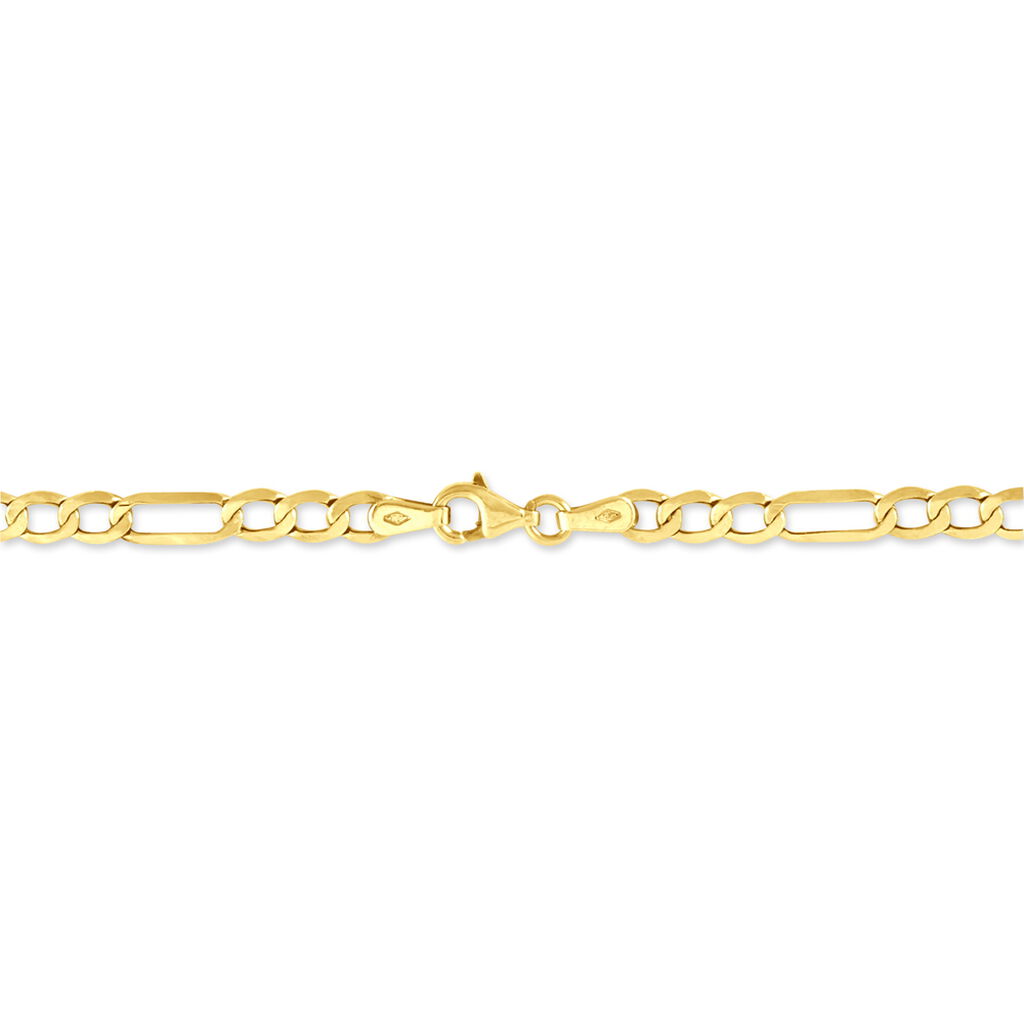 Bracelet Ophelio Maille Alternee 1/1 Or Jaune - Bracelets cha&icirc;ne Femme | Histoire d&rsquo;Or