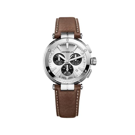 Montre Herbelin Newport Chrono Argent&eacute; - Montres Homme | Histoire d&rsquo;Or