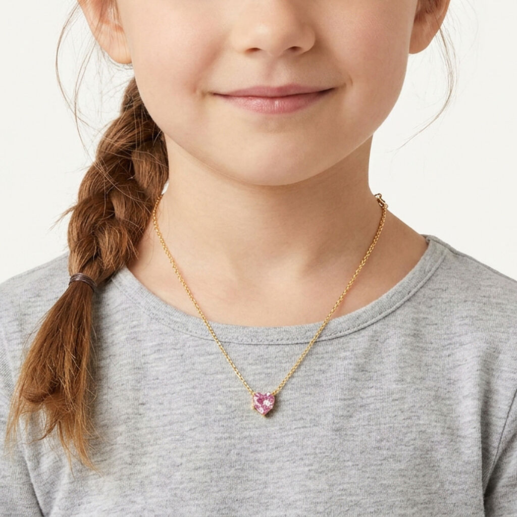 Collier Or Jaune Avaya Oxyde De Zirconium - Colliers Enfant | Histoire d&rsquo;Or