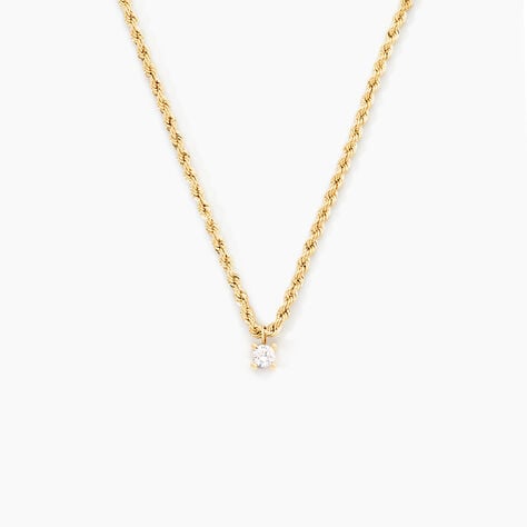 Collier Jerry Or Jaune Oxyde De Zirconium - Colliers Femme | Histoire d&rsquo;Or
