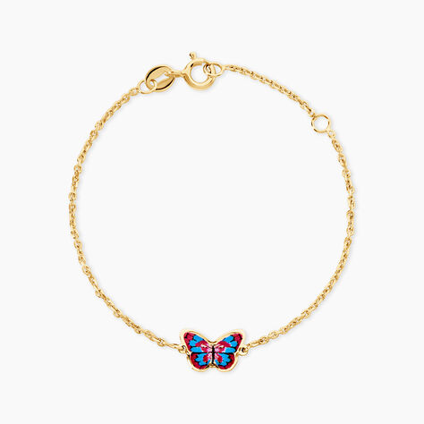 Bracelet Sulivia Papillon Argent Dor&eacute; A L'Or 750/1000 - Bijoux sans pierre Enfant | Histoire d&rsquo;Or