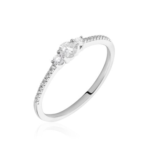 Bague Or Blanc Sabine Diamants - Bagues solitaires Femme | Histoire d’Or