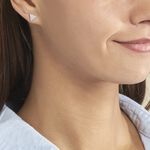 Boucles D'oreilles Puces Brendana Argent Blanc Oxyde De Zirconium - Boucles d'oreilles fantaisie Femme | Histoire d&rsquo;Or