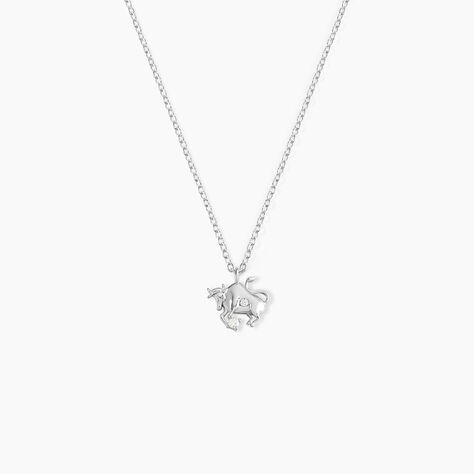 Collier Amalthee Argent Blanc Oxyde De Zirconium - Colliers Zodiaque Femme | Histoire d’Or