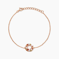 Bracelet Camelia Argent Rose Oxyde De Zirconium