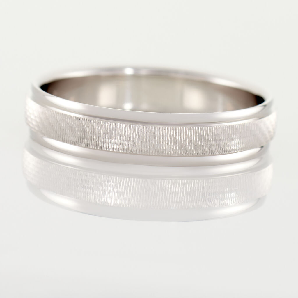 Alliance Marwan Ruban Bomb&eacute; Or Blanc - Alliances Unisex | Histoire d&rsquo;Or