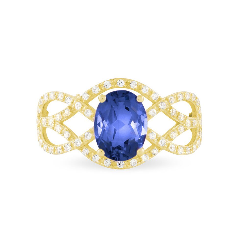 Bague Tina Or Jaune Saphir Et Diamant - Bagues solitaires Femme | Histoire d&rsquo;Or