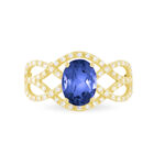 Bague Tina Or Jaune Saphir Et Diamant - Bagues solitaires Femme | Histoire d&rsquo;Or
