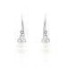 Boucles D'oreilles Pendantes Taissia Or Blanc Perle Culture Et Oxyde - Boucles d'oreilles pendantes Femme | Histoire d’Or