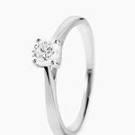Bague Solitaire One Or Blanc Diamant - Bagues solitaires Femme | Histoire d&rsquo;Or
