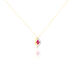 Collier Hoela Or Jaune Diamant Et Rubis - Colliers Femme | Histoire d’Or