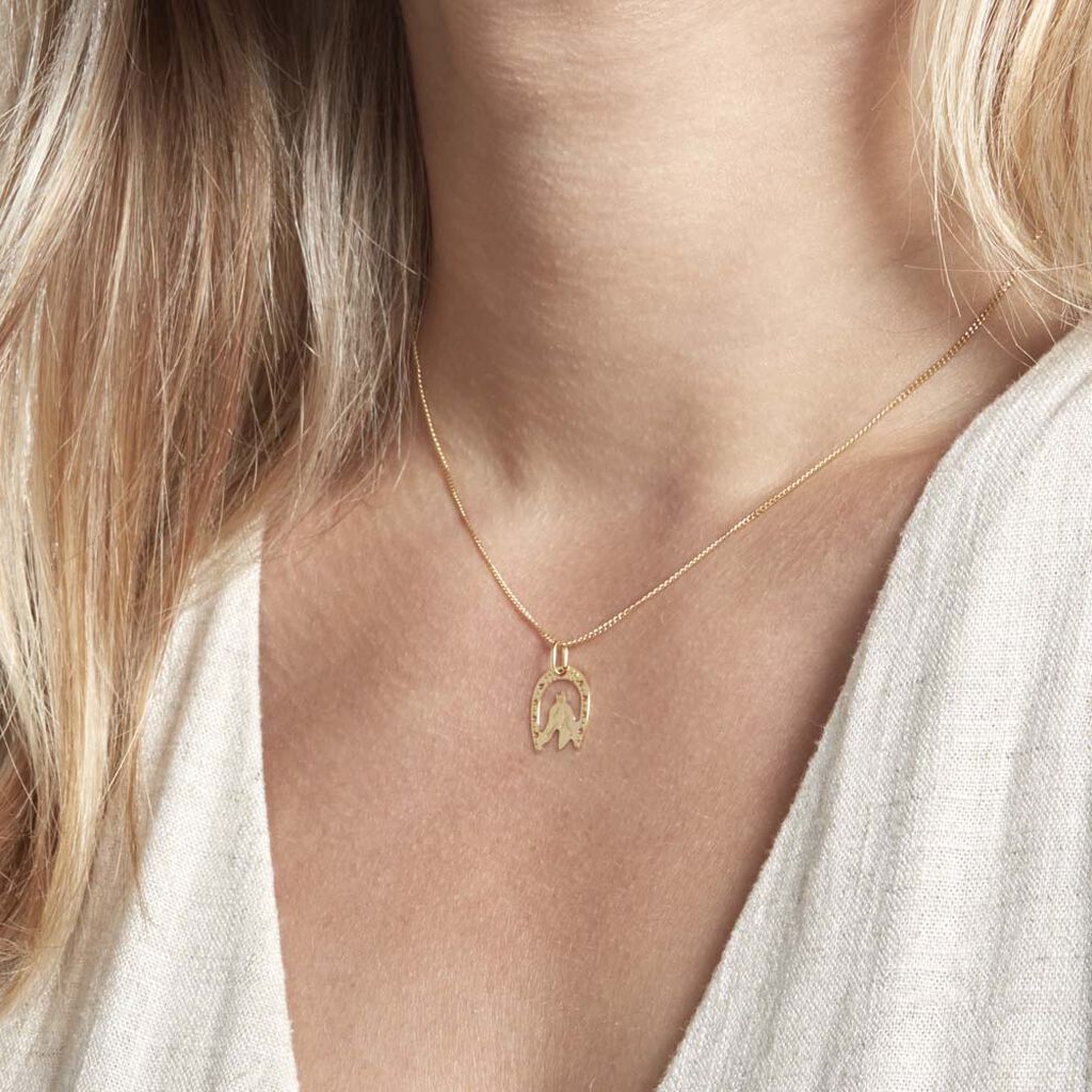 Pendentif Egide Fer A Cheval Or Jaune - Pendentifs Femme | Histoire d’Or