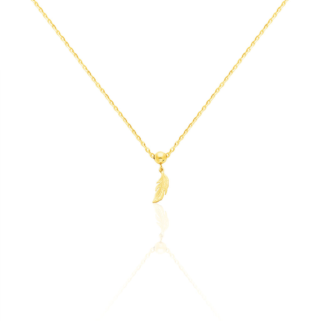Charms Hedy Or Jaune - Pendentifs Plume Femme | Histoire d’Or