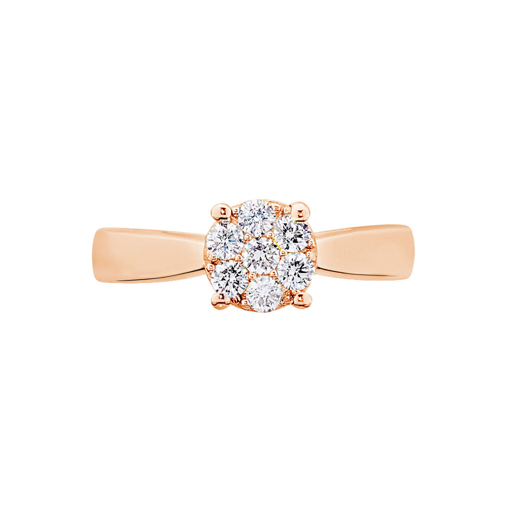 Bague Solitaire Collection Grace Or Rose Diamant - Bagues solitaires Femme | Histoire d&rsquo;Or