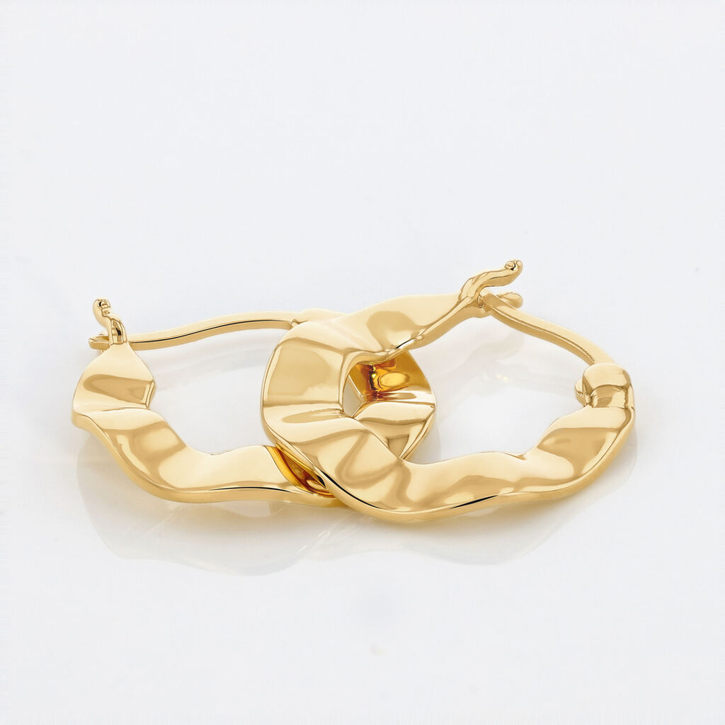Créoles Keara Plaqué Or Jaune - Boucles d'oreilles créoles Femme | Histoire d’Or