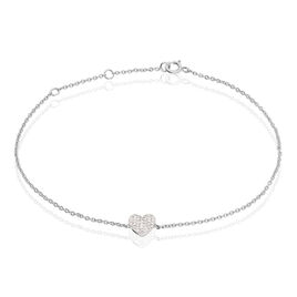 Bracelet Kamila Or Blanc Diamant - Bracelets Coeur Femme | Histoire d’Or