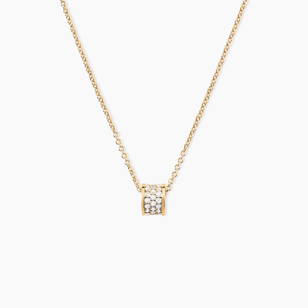 Collier Gia Plaqu&eacute; Or Jaune Oxyde De Zirconium - Colliers fantaisie Femme | Histoire d&rsquo;Or