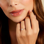 Bague Aphrodite Ld Platine Blanc Diamant Synth&eacute;tique - Bagues solitaires Femme | Histoire d&rsquo;Or