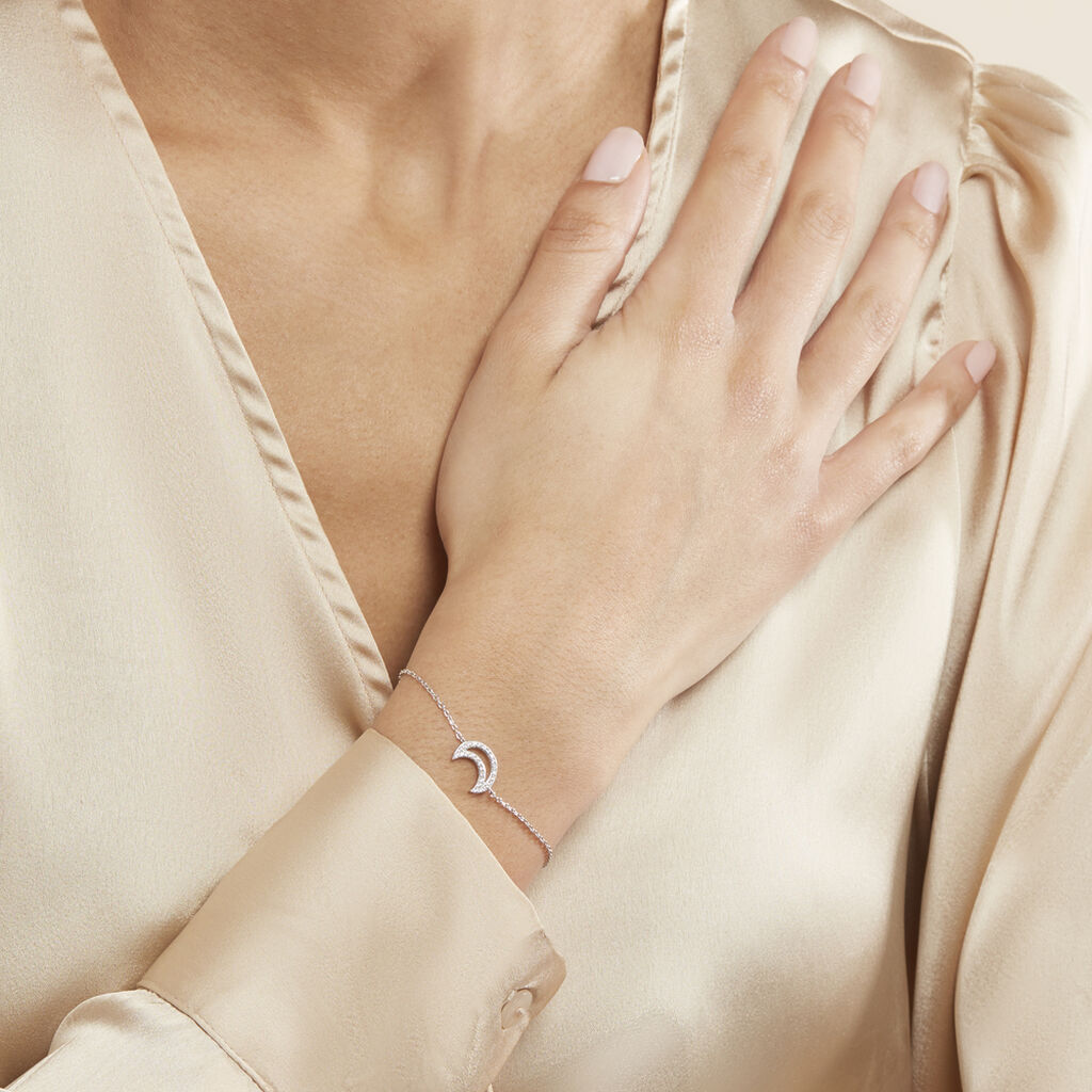Bracelet Aisha Argent Blanc Oxyde De Zirconium - Bracelets Femme | Histoire d’Or